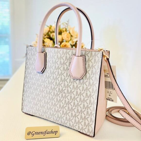 Michael Kors purse mercer Hope messenger crossbody bag pink - Picture 11 of 12